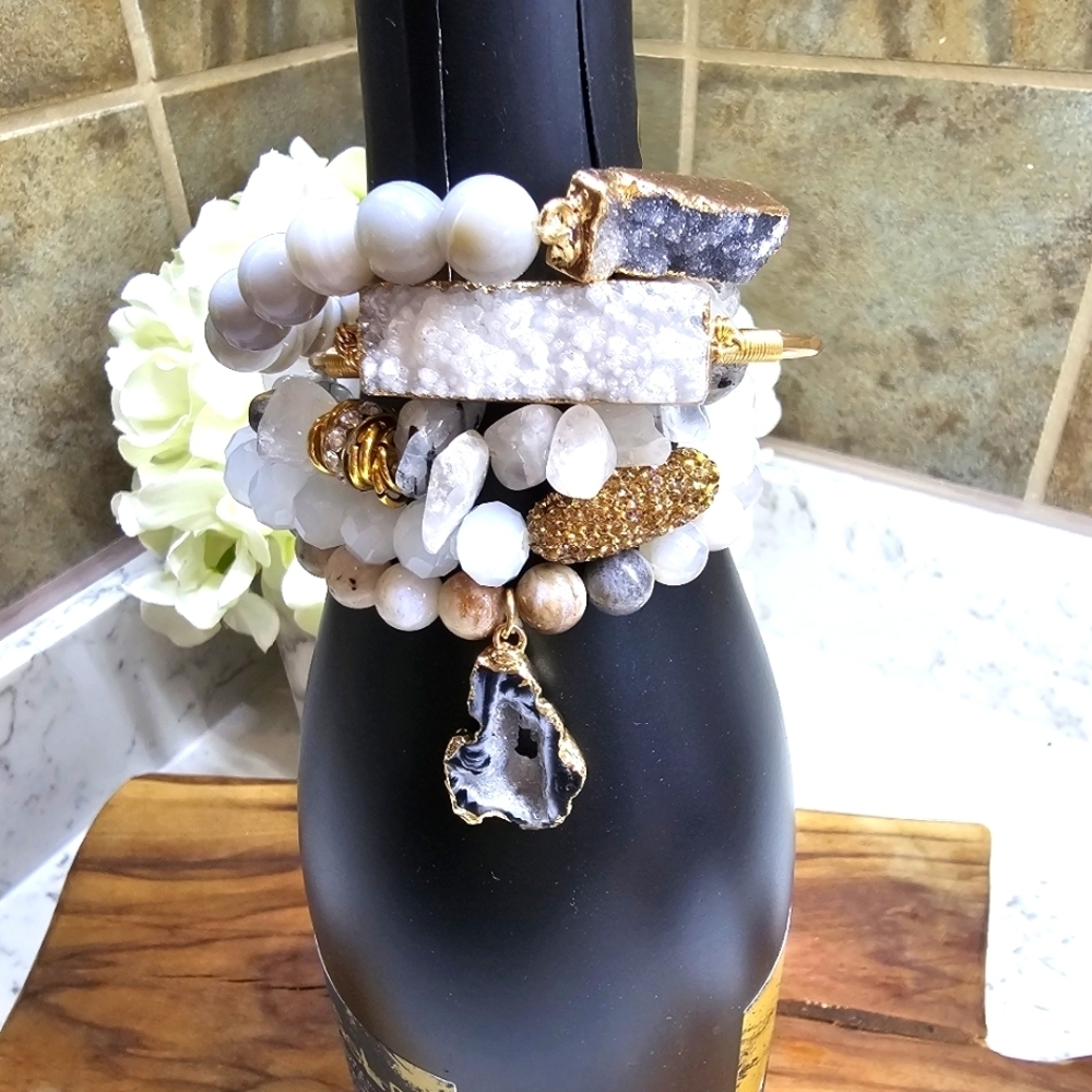 Druzy Dreams Stack Bracelets Set